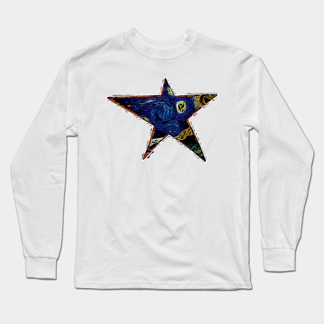 Stormy Star Long Sleeve T-Shirt by TeeJaiStudio